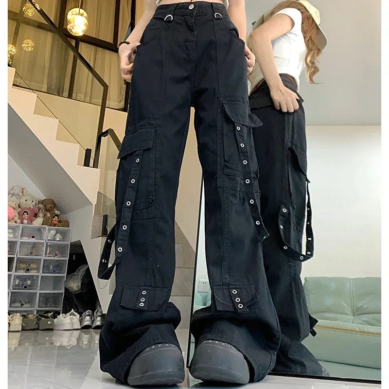 Female Loose Oversized Cargo Pants Woman High Waist American High Street Wide Leg Jeans Lady Black Denim Straight Leg Trousers
Female Loose Oversized Cargo Pants Woman High Waist American High Street Wide Leg Jeans Lady Black Denim Straight Leg Trousers