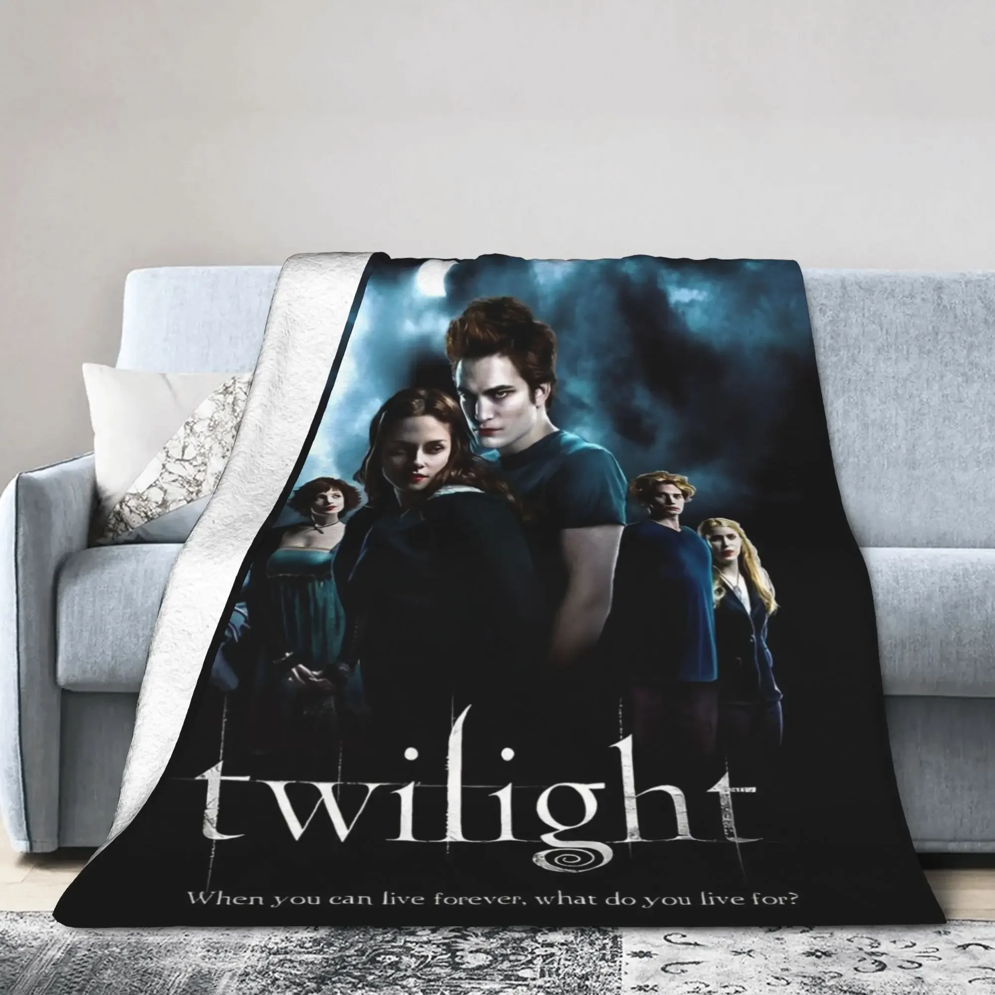 Twilight Vampire Film Flannel Blanket Soft Print Throw for Travel Romance Drama Fantasy Movie Fans
Twilight Vampire Film Flannel Blanket Soft Print Throw for Travel Romance Drama Fantasy Movie Fans