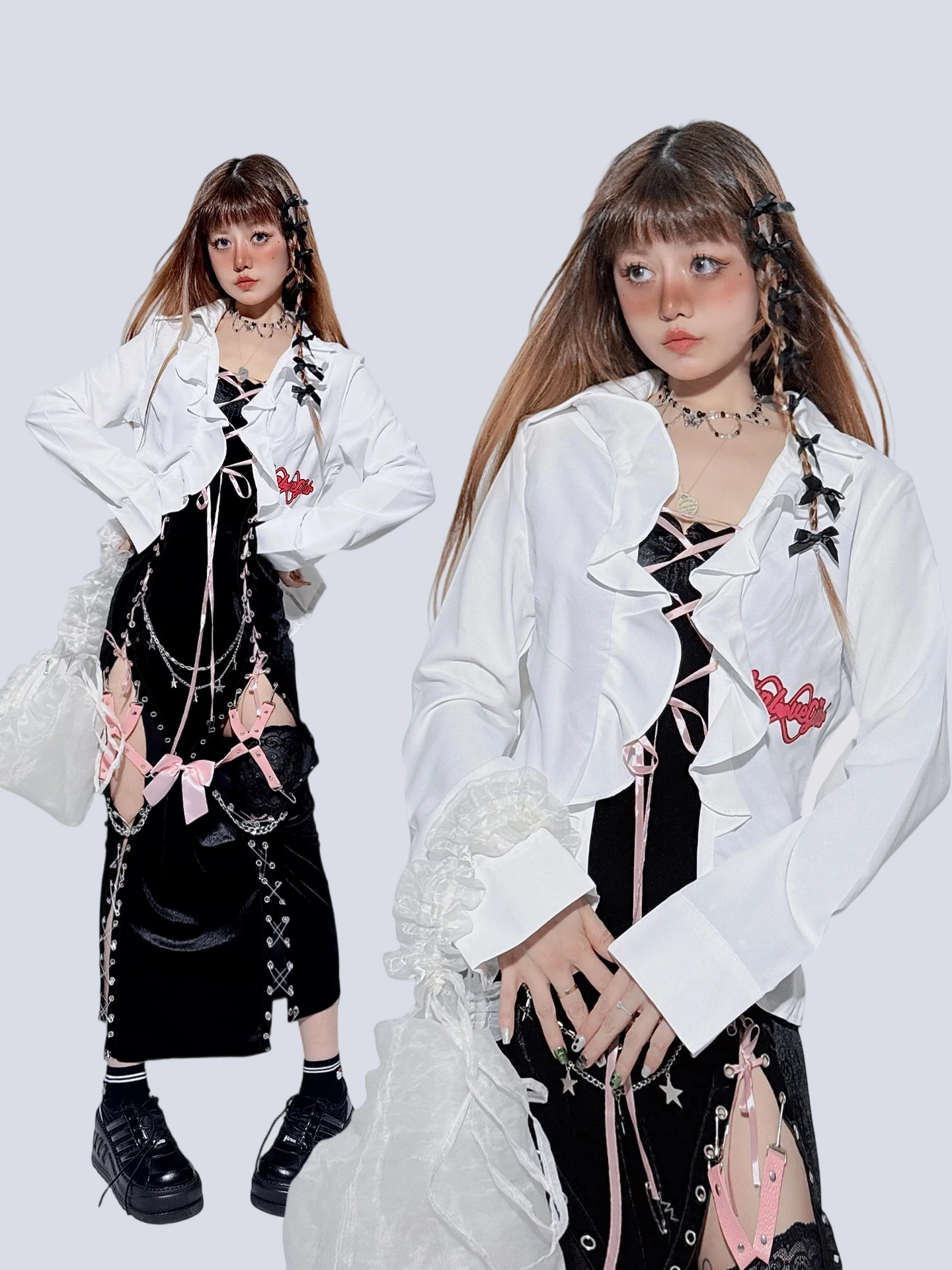 Sweet American Retro Letter Print Jaet Women's Original Design Pure Desire Belted Top Breathable Stand Fit Long Sve
Sweet American Retro Letter Print Jaet Women's Original Design Pure Desire Belted Top Breathable Stand Fit Long Sve