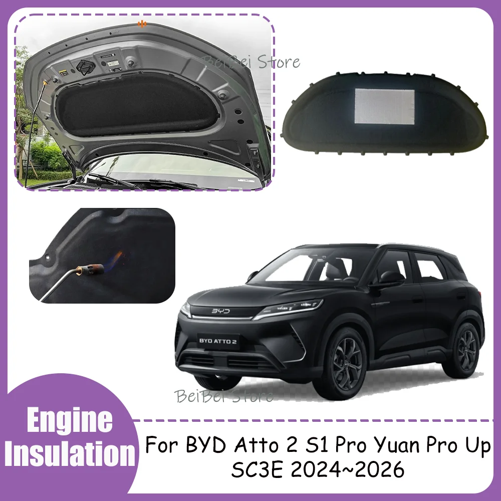For BYD Atto 2 S1 Pro Yuan Pro Up SC3E 2024~2026 25 Car Engine Sound Heat Insulation Cotton Pad Soundproof Mat Cover Accessories
For BYD Atto 2 S1 Pro Yuan Pro Up SC3E 2024~2026 25 Car Engine Sound Heat Insulation Cotton Pad Soundproof Mat Cover Accessories