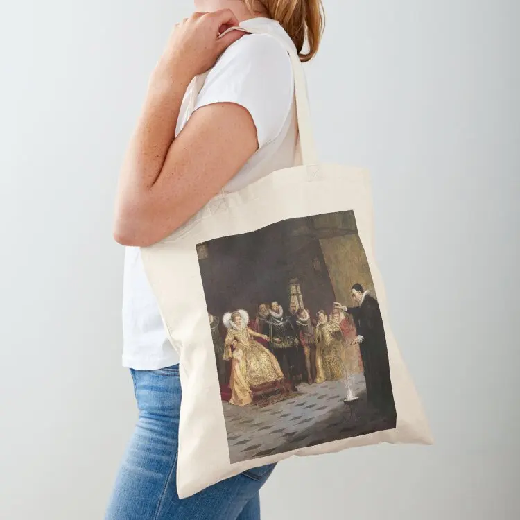 John Dee performing an experiment before Queen Elizabeth I - Glindoni Tote Bag female bag custom tote bag large tote
John Dee performing an experiment before Queen Elizabeth I - Glindoni Tote Bag female bag custom tote bag large tote