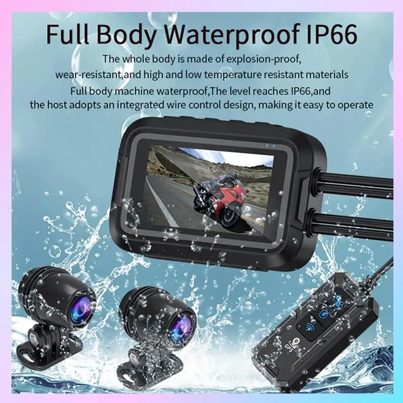 AB25-V9 Motorcycle Dashcam Wifi 1080P Front Rear Camera Waterproof Motorcycle Video Recorder Camera With Parking Monitor Durable
AB25-V9 Motorcycle Dashcam Wifi 1080P Front Rear Camera Waterproof Motorcycle Video Recorder Camera With Parking Monitor Durable