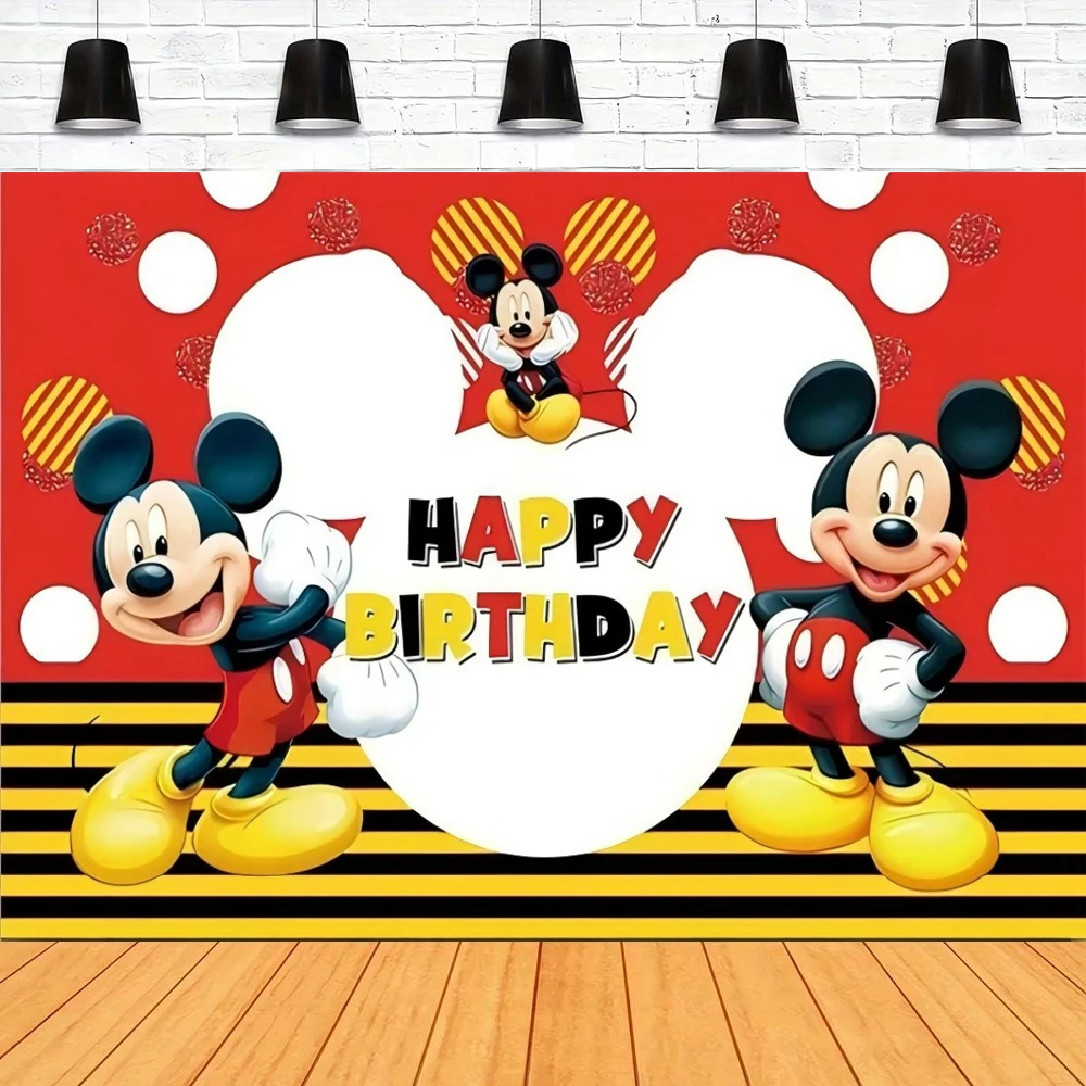 Photography Backdrop Mickey Mouse Banner For Kids Happy Birthday Party Background BedRoom Decor Poster Can Be Customize Name
Photography Backdrop Mickey Mouse Banner For Kids Happy Birthday Party Background BedRoom Decor Poster Can Be Customize Name