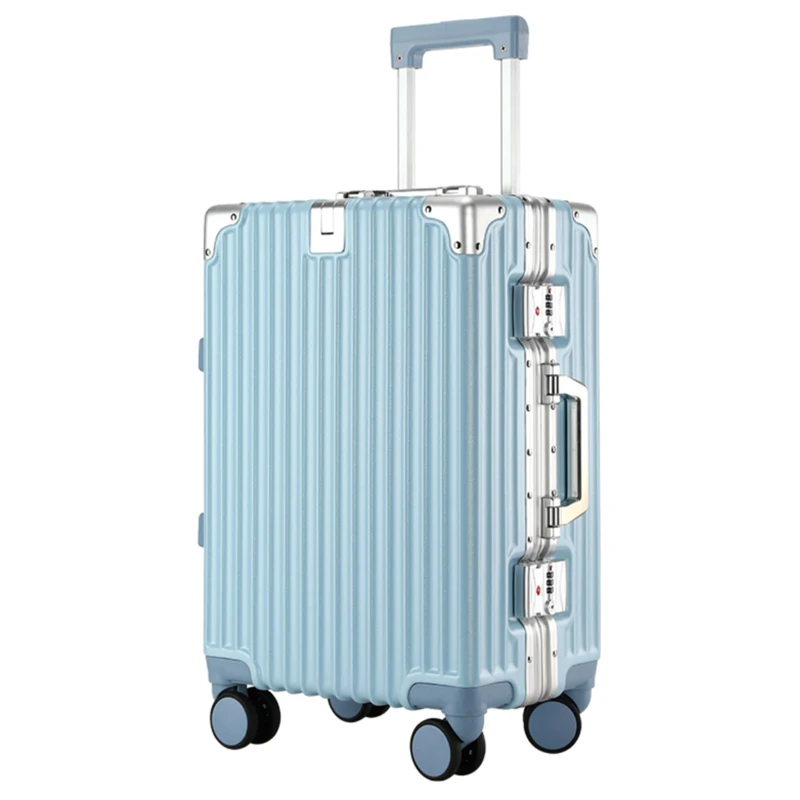Aluminum Framed Suitcase with Wide Handle New Style Travel Suitcase Trolley Durable Leather Luggage Official Combination Lock
Aluminum Framed Suitcase with Wide Handle New Style Travel Suitcase Trolley Durable Leather Luggage Official Combination Lock
