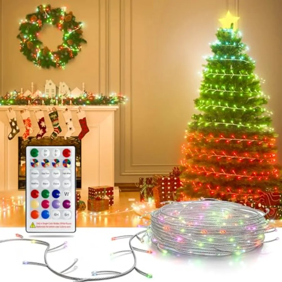 LED Fairy Lights USB Powered String Lights 33Feet 400 LED Multicolor Firecracker Cluster Twinkle Light with Remote Waterproof W
LED Fairy Lights USB Powered String Lights 33Feet 400 LED Multicolor Firecracker Cluster Twinkle Light with Remote Waterproof W