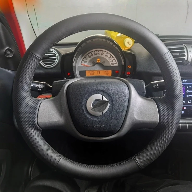 Hand Sewing Car Steering Wheel Cover Leather for Smart Fortwo Anti-slip Breathable DIY Wrap Black Stitch Car Interior Accessory
Hand Sewing Car Steering Wheel Cover Leather for Smart Fortwo Anti-slip Breathable DIY Wrap Black Stitch Car Interior Accessory