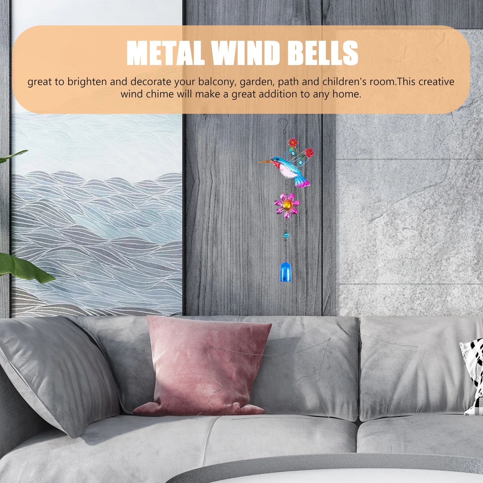 Hummingbird Metal Wind Chime Creative Animal Shape Hanging Wind Bell Decor for Balcony Garden Patio Outdoor Relaxing Ornament
Hummingbird Metal Wind Chime Creative Animal Shape Hanging Wind Bell Decor for Balcony Garden Patio Outdoor Relaxing Ornament