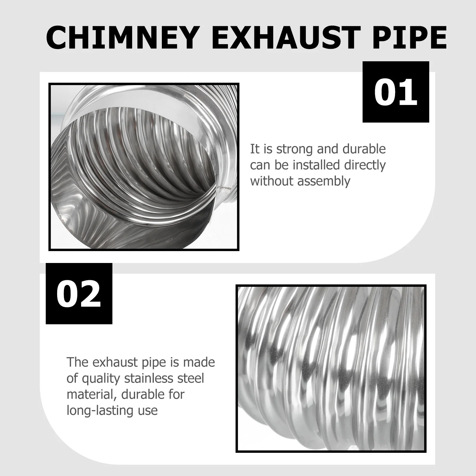 Chimney Elbow Exhaust Stainless Steel Pipe for Wood Fire Stove Heating Flue Vent Hose Home Garden Fireplace Use
Chimney Elbow Exhaust Stainless Steel Pipe for Wood Fire Stove Heating Flue Vent Hose Home Garden Fireplace Use