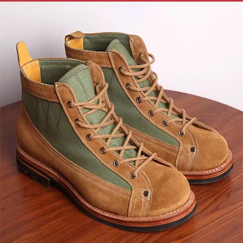 Goodyear 55Style сапоги десантника с круглым носком на толстой подошве, рабочая одежда, ботинки для уличной езды, пешего туризма, кемпинга, парусиновая мужская обувь с высоким берцем
Goodyear 55Style сапоги десантника с круглым носком на толстой подошве, рабочая одежда, ботинки для уличной езды, пешего туризма, кемпинга, парусиновая мужская обувь с высоким берцем