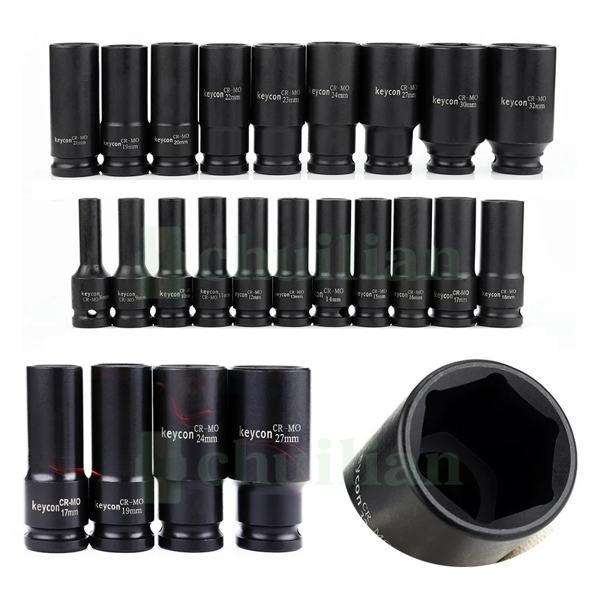 1/2 Inch 8-32mm Air Socket Adopter Universal Pneumatic Socket Wrench Head for Electric Impact Wrench Air Impact Wrench
1/2 Inch 8-32mm Air Socket Adopter Universal Pneumatic Socket Wrench Head for Electric Impact Wrench Air Impact Wrench