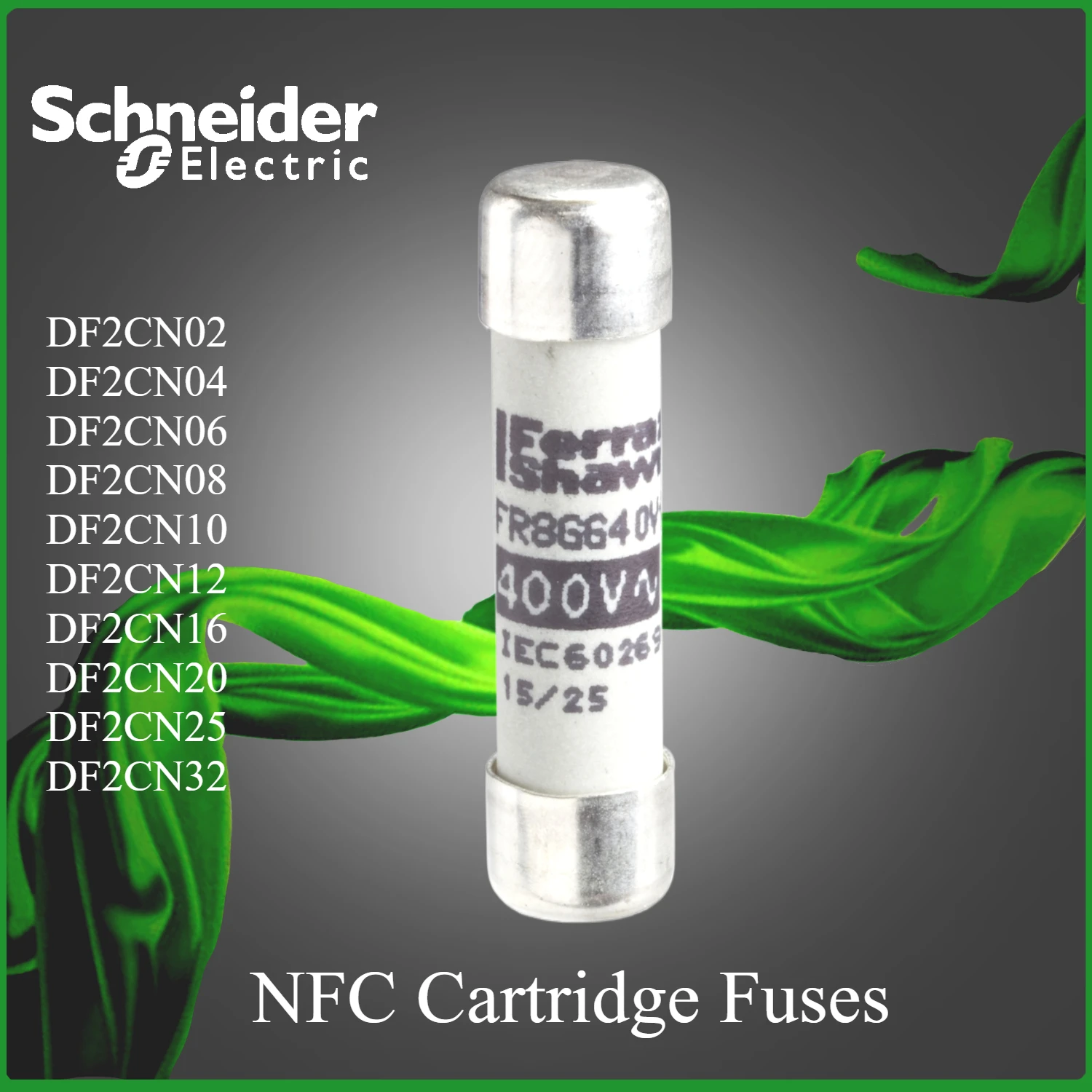 Schneider Fuse Core NFC Cartridge Fuses DF2CN02 DF2CN04 DF2CN06 DF2CN08 DF2CN10 DF2CN12 DF2CN16 DF2CN20 DF2CN25 DF2CN32
Schneider Fuse Core NFC Cartridge Fuses DF2CN02 DF2CN04 DF2CN06 DF2CN08 DF2CN10 DF2CN12 DF2CN16 DF2CN20 DF2CN25 DF2CN32