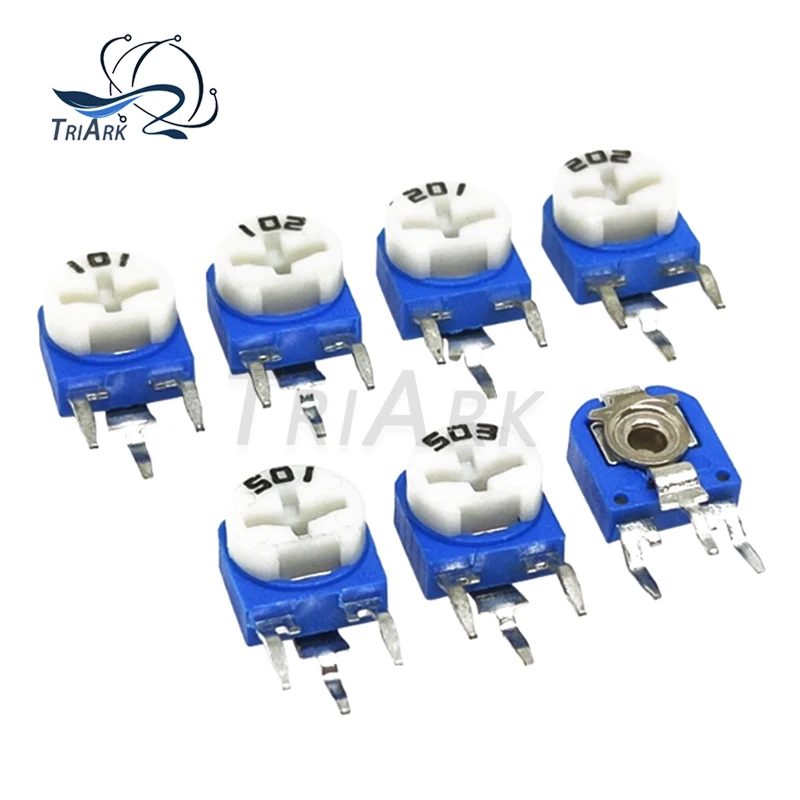 50PCS RM063 Trimpot Trimmer Potentiometer Variable Resistor 1K 2K 5K 10K 20K 50K 100K 200K 500K 1M 101 201 501 100R 200R Ohm
50PCS RM063 Trimpot Trimmer Potentiometer Variable Resistor 1K 2K 5K 10K 20K 50K 100K 200K 500K 1M 101 201 501 100R 200R Ohm