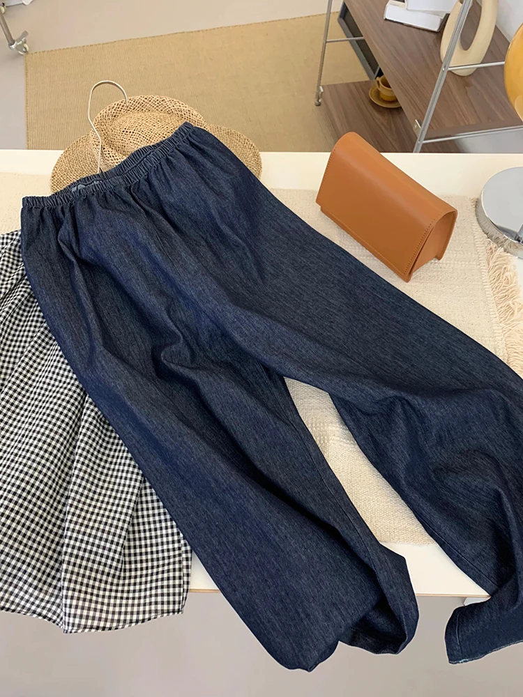 Korean Style High Waist Wide Leg Pants Women's Loose Straight Cut Summer Fashion Casual Long Trousers Slimming Effect
Korean Style High Waist Wide Leg Pants Women's Loose Straight Cut Summer Fashion Casual Long Trousers Slimming Effect