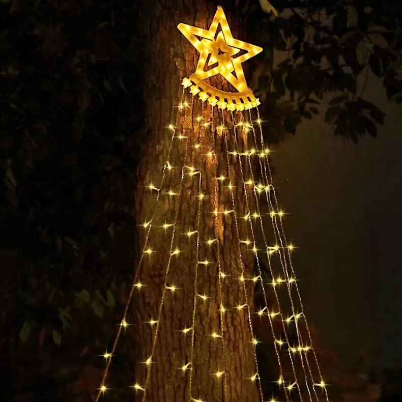 Five-pointed Star Lamp String 2M Waterfall Lamp Courtyard Outdoor Camping Garden Hanging Tree Lamp USB Christmas LED Lamp
Five-pointed Star Lamp String 2M Waterfall Lamp Courtyard Outdoor Camping Garden Hanging Tree Lamp USB Christmas LED Lamp