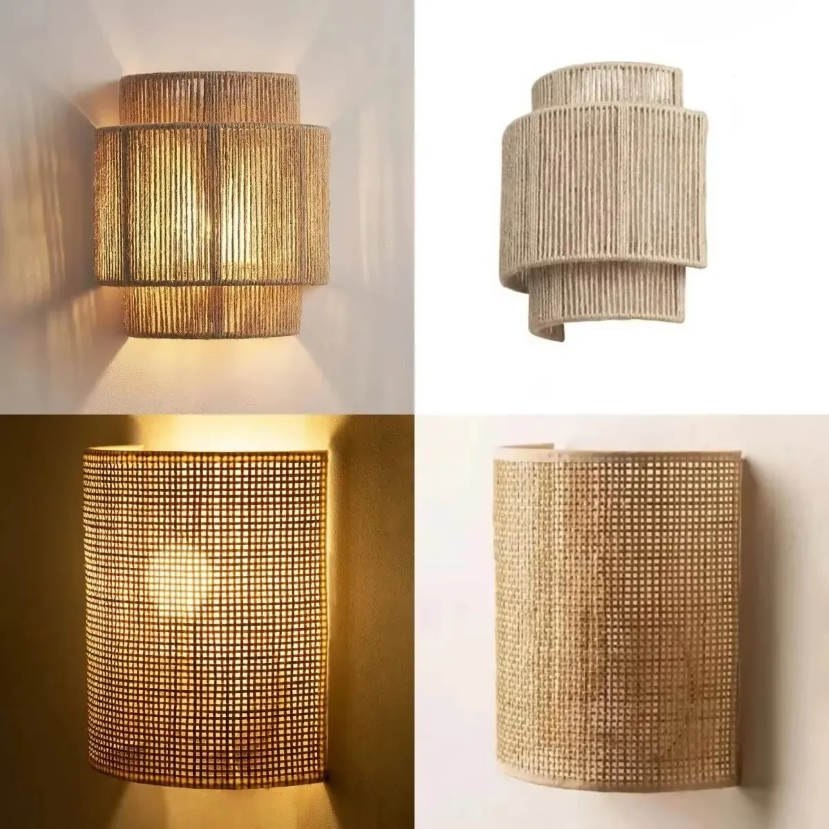 Vintage Handwoven Hemp Rope Wall Lamp E27 LED Bedside Light Fixture Bedroom Dining Room Home Decor Rustic Lighting Industrial
Vintage Handwoven Hemp Rope Wall Lamp E27 LED Bedside Light Fixture Bedroom Dining Room Home Decor Rustic Lighting Industrial