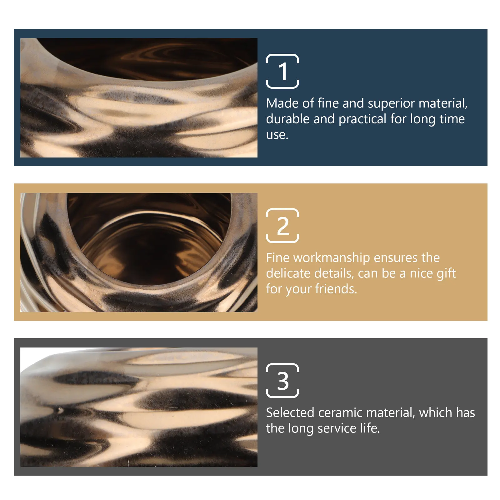 Gold-Plated Ceramic Vase Round Flower Display Container for Home Office Balcony Decor Desktop Dried Flower Pot Hydroponics Vase
Gold-Plated Ceramic Vase Round Flower Display Container for Home Office Balcony Decor Desktop Dried Flower Pot Hydroponics Vase