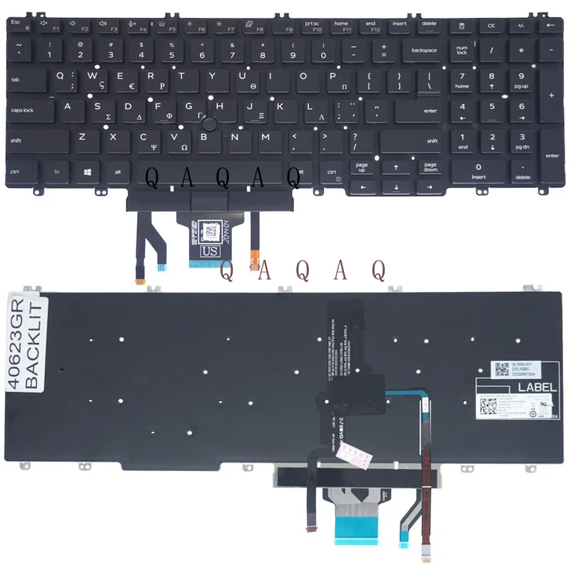 QA New Greek Laptop Keyboard for Dell Latitude 5500 5501 0MMH7V GR No Frame BL Pointer
QA New Greek Laptop Keyboard for Dell Latitude 5500 5501 0MMH7V GR No Frame BL Pointer