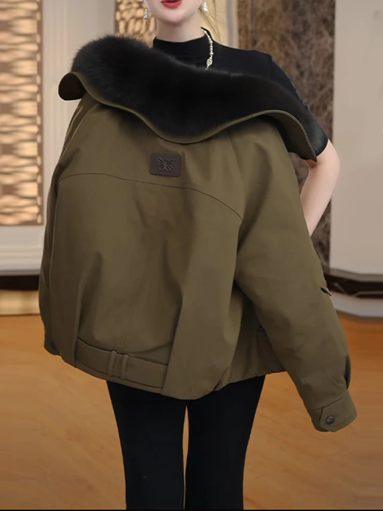 Vintage Design Short Puffer Jacket Women's Fashionable Fluffy Collar Warmth Enhanced Inner Fleece Winter Outerwear Coat
Vintage Design Short Puffer Jacket Women's Fashionable Fluffy Collar Warmth Enhanced Inner Fleece Winter Outerwear Coat