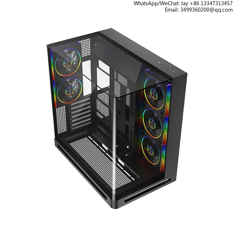 Hot Selling Tempered Glass Front Side Panel Mollyshines New Design Metal Gaming PC Case ATX Mid Tower USB3.0 Desktop Black
Hot Selling Tempered Glass Front Side Panel Mollyshines New Design Metal Gaming PC Case ATX Mid Tower USB3.0 Desktop Black