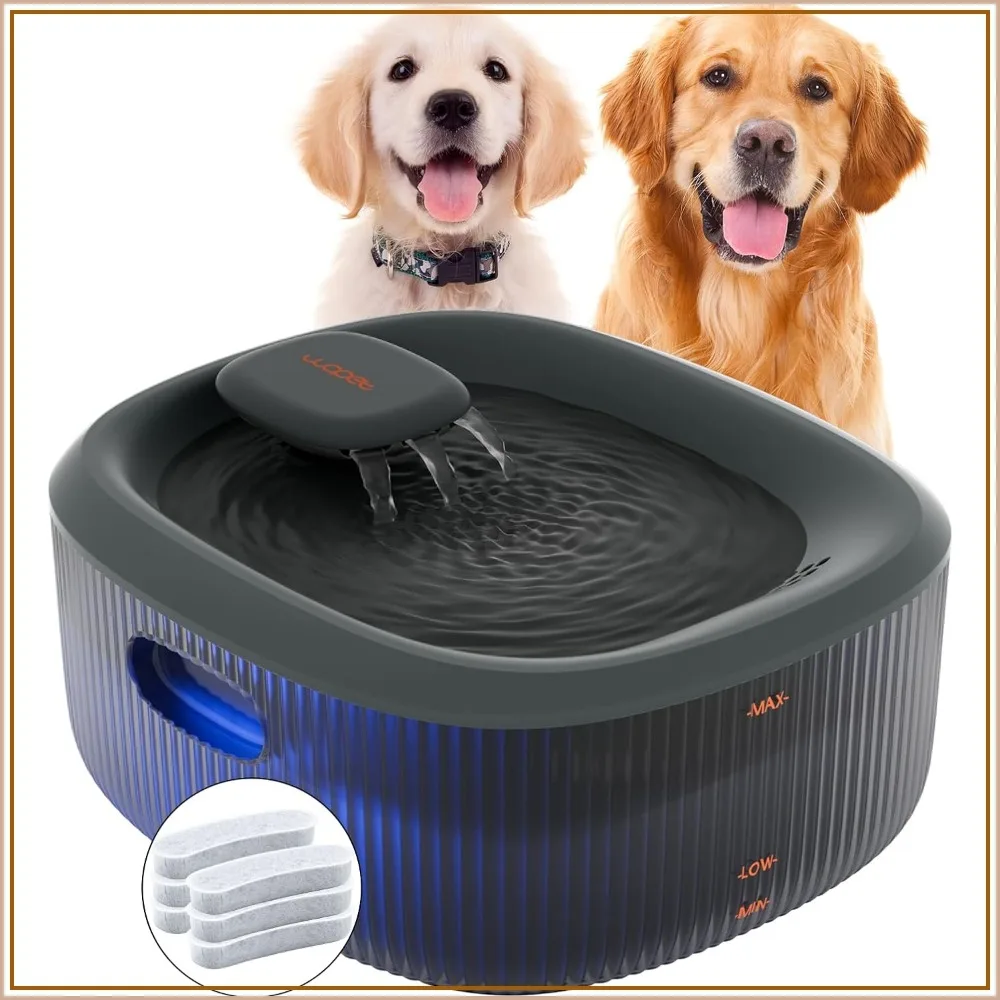 6L/205oz Automatic Dog Water Fountain for Large Dogs, Ultra-Quiet Pump with 6 Filters, Ideal for Multi-Pet Homes
6L/205oz Automatic Dog Water Fountain for Large Dogs, Ultra-Quiet Pump with 6 Filters, Ideal for Multi-Pet Homes