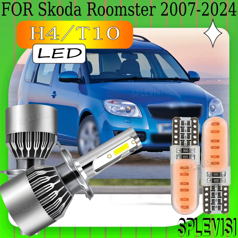Extends Lifespan Clear Night Vision Steady Light H4 LED headlight For Skoda Roomster 2007 2008 2009 2010 2011 2012 2013-2024
Extends Lifespan Clear Night Vision Steady Light H4 LED headlight For Skoda Roomster 2007 2008 2009 2010 2011 2012 2013-2024
