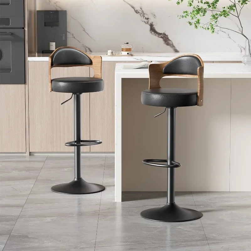 Solid wood bar chair Modern simple bar lift rotating home backrest high stool American bar chair
Solid wood bar chair Modern simple bar lift rotating home backrest high stool American bar chair