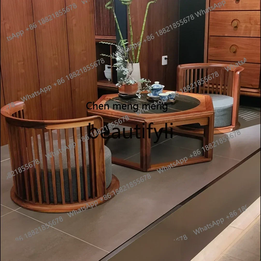 New Chinese ebony movable balcony tea table chair small tea table leisure chair three-piece set
New Chinese ebony movable balcony tea table chair small tea table leisure chair three-piece set