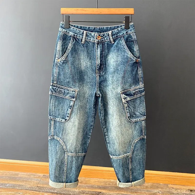 Trousers with Pockets Cargo Jeans Mens Motorcycle Male Cowboy Pants Denim 2025 Korean Autumn Loose Oversize Jeans Men Clothing
Trousers with Pockets Cargo Jeans Mens Motorcycle Male Cowboy Pants Denim 2025 Korean Autumn Loose Oversize Jeans Men Clothing