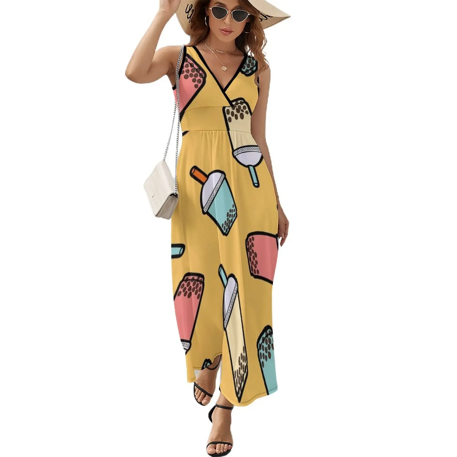 Bubble Tea Pattern Sleeveless Dress dress for women evening dresses ladies
Bubble Tea Pattern Sleeveless Dress dress for women evening dresses ladies