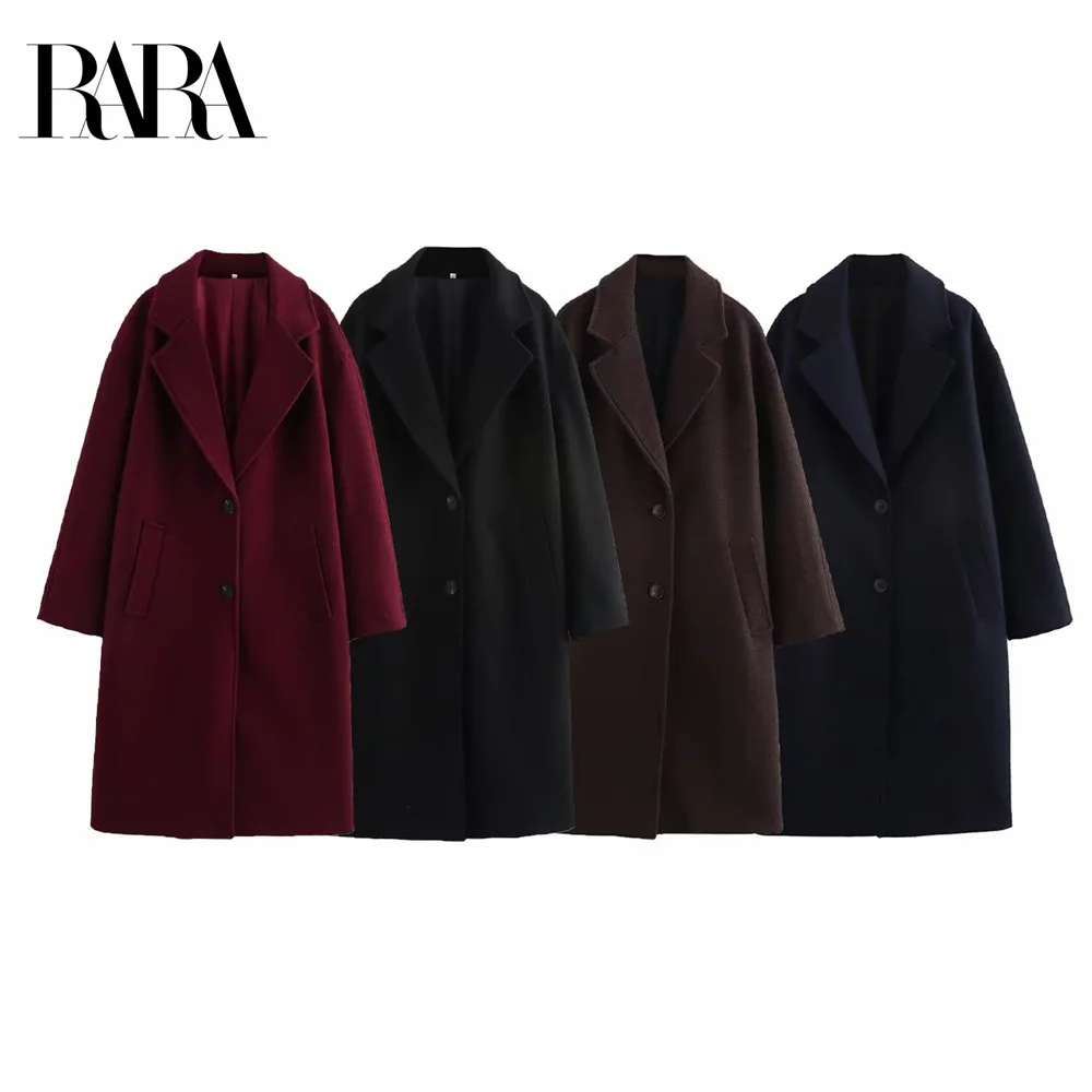 2025 RARA Spring New Women's Fashion Versatile Solid Color Loose Long Sleeve Collar Single breasted Coat Coat
2025 RARA Spring New Women's Fashion Versatile Solid Color Loose Long Sleeve Collar Single breasted Coat Coat