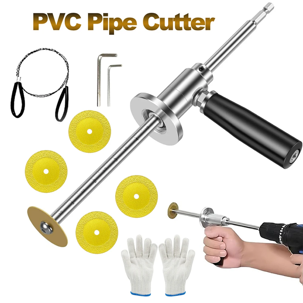 Stainless Steel PVC Pipe Cutter Tool with 5 Blades for 1-1/2 inch to 8-inch PVC Tubes Inside Plumbing 7inch Cutting Depth
Stainless Steel PVC Pipe Cutter Tool with 5 Blades for 1-1/2 inch to 8-inch PVC Tubes Inside Plumbing 7inch Cutting Depth