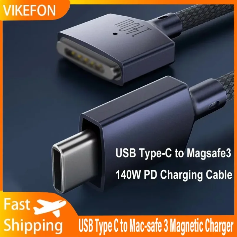 2 м PD 140 Вт USB Type C к Mac-safe 3, магнитный зарядный шнур для зарядного кабеля ноутбука, конвертер MacBook Air/Pro A2442 A2485 A2681
2 м PD 140 Вт USB Type C к Mac-safe 3, магнитный зарядный шнур для зарядного кабеля ноутбука, конвертер MacBook Air/Pro A2442 A2485 A2681