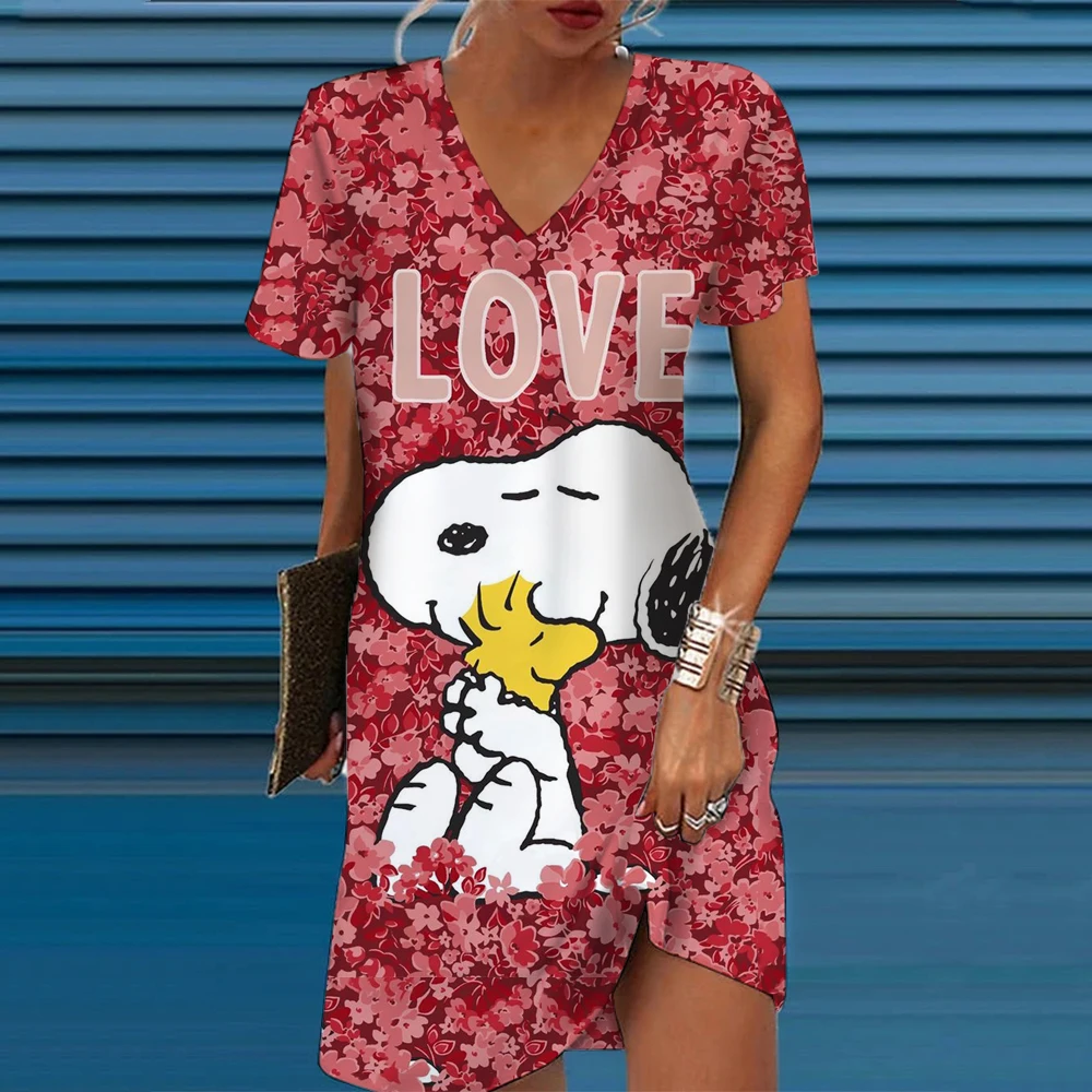 Summer 3D Print Clothing Cartoon Women's Beach Dress Cute Sexy Beach Cool Top Disney Snoopy A-line V-neck Dresses For Woman
Summer 3D Print Clothing Cartoon Women's Beach Dress Cute Sexy Beach Cool Top Disney Snoopy A-line V-neck Dresses For Woman