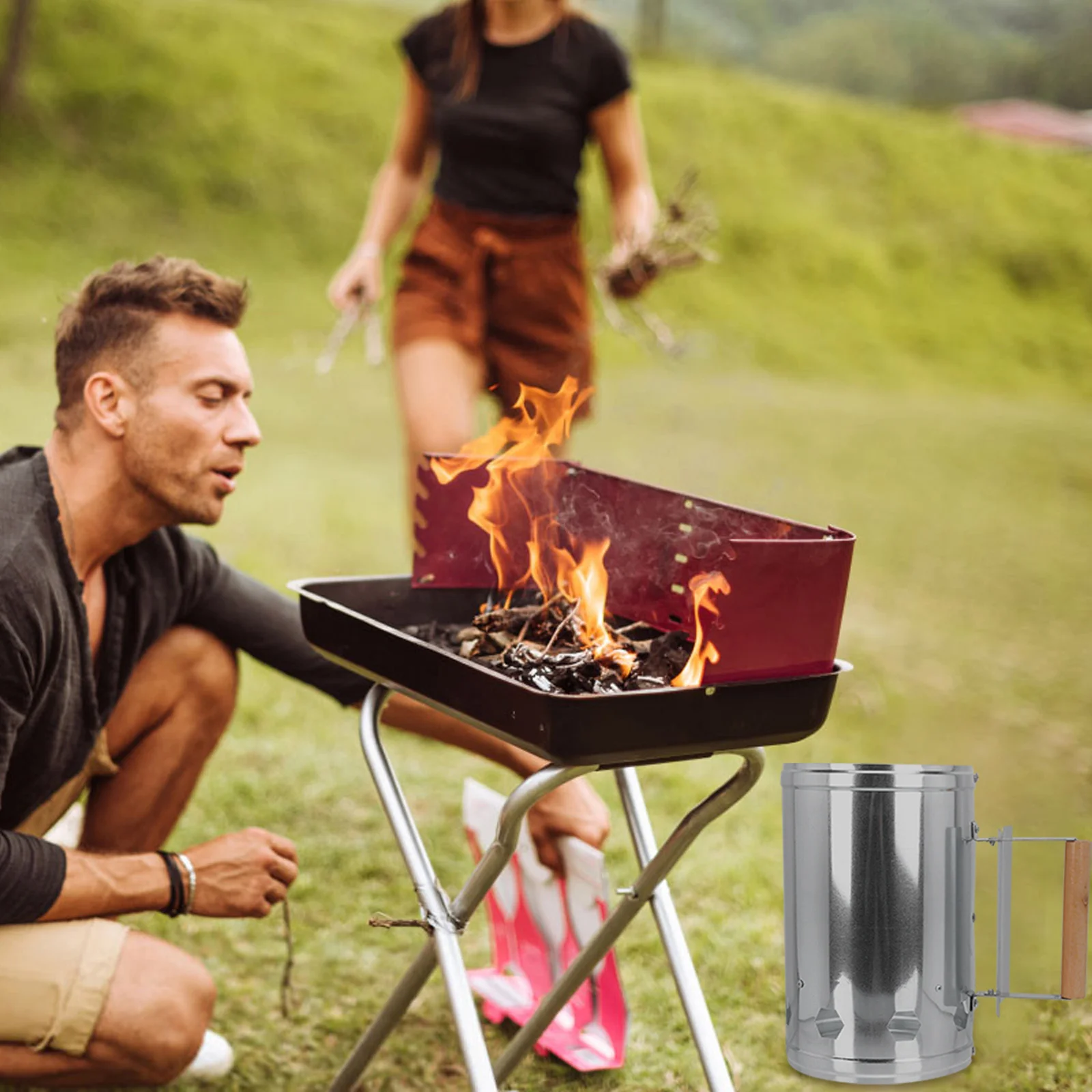 BBQ Carbon Barrel Camping Chimney Starter Tools Barbecue Lighter Charcoal Burning Accessories
BBQ Carbon Barrel Camping Chimney Starter Tools Barbecue Lighter Charcoal Burning Accessories