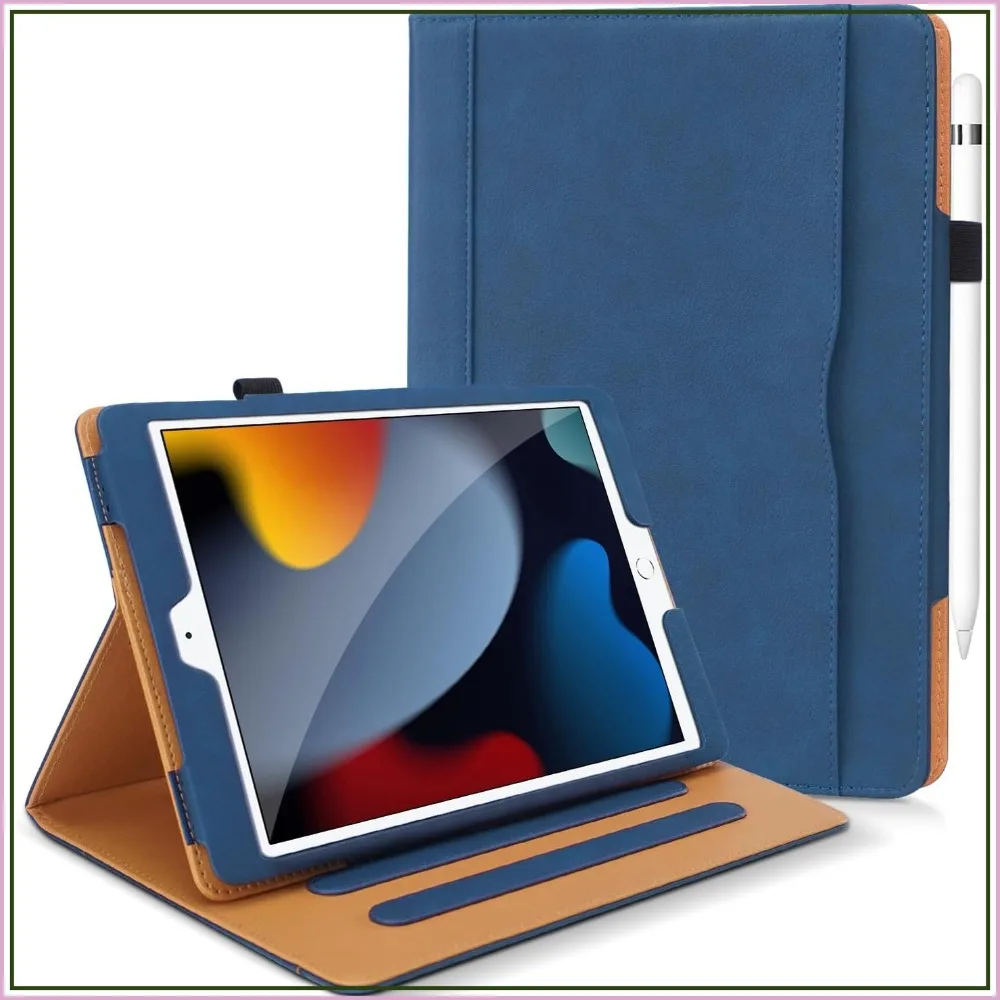iPad 9th/8th/7th Gen 10.2" Case with Pencil Holder, Auto Sleep/Wake, Multiple Angles (NavyBlue)
iPad 9th/8th/7th Gen 10.2" Case with Pencil Holder, Auto Sleep/Wake, Multiple Angles (NavyBlue)