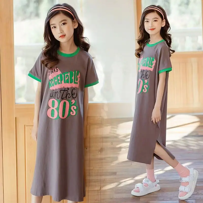 5-14 Years Summer Girls Dresses Fashion Kids Short Sleeve Sports Letter Dress Children Clothing Baby Dresses For Girls Teenage
5-14 Years Summer Girls Dresses Fashion Kids Short Sleeve Sports Letter Dress Children Clothing Baby Dresses For Girls Teenage