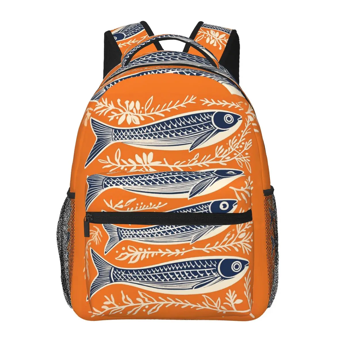 Danish Woodcut Linocut Sardine Sardines Fish Print Student Backpack School Bag Daypack for Men Women Bookbag Shoulder Bags
Danish Woodcut Linocut Sardine Sardines Fish Print Student Backpack School Bag Daypack for Men Women Bookbag Shoulder Bags