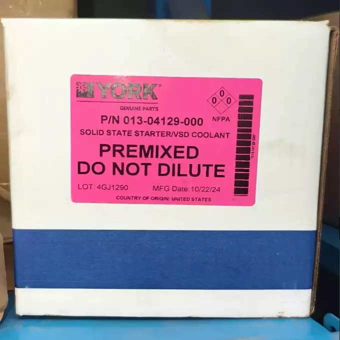 York Coolant/Inverter Refrigerant 013-04129-000 013-02987-000 013W04066-000 013-03345-4LT 013-03344-000 013-04128-000
York Coolant/Inverter Refrigerant 013-04129-000 013-02987-000 013W04066-000 013-03345-4LT 013-03344-000 013-04128-000