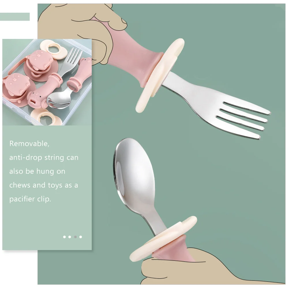 Baby Eating Essentials Children's Tableware Prevents Chain Loss Toddler Spoons Forks and Pink Silica Gel
Baby Eating Essentials Children's Tableware Prevents Chain Loss Toddler Spoons Forks and Pink Silica Gel