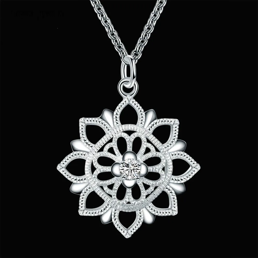 Fashion Wedding Silver 925 Plated Necklaces Trend For Women Charm Simple Flower Wedding Party Necklace Jewelry
Fashion Wedding Silver 925 Plated Necklaces Trend For Women Charm Simple Flower Wedding Party Necklace Jewelry