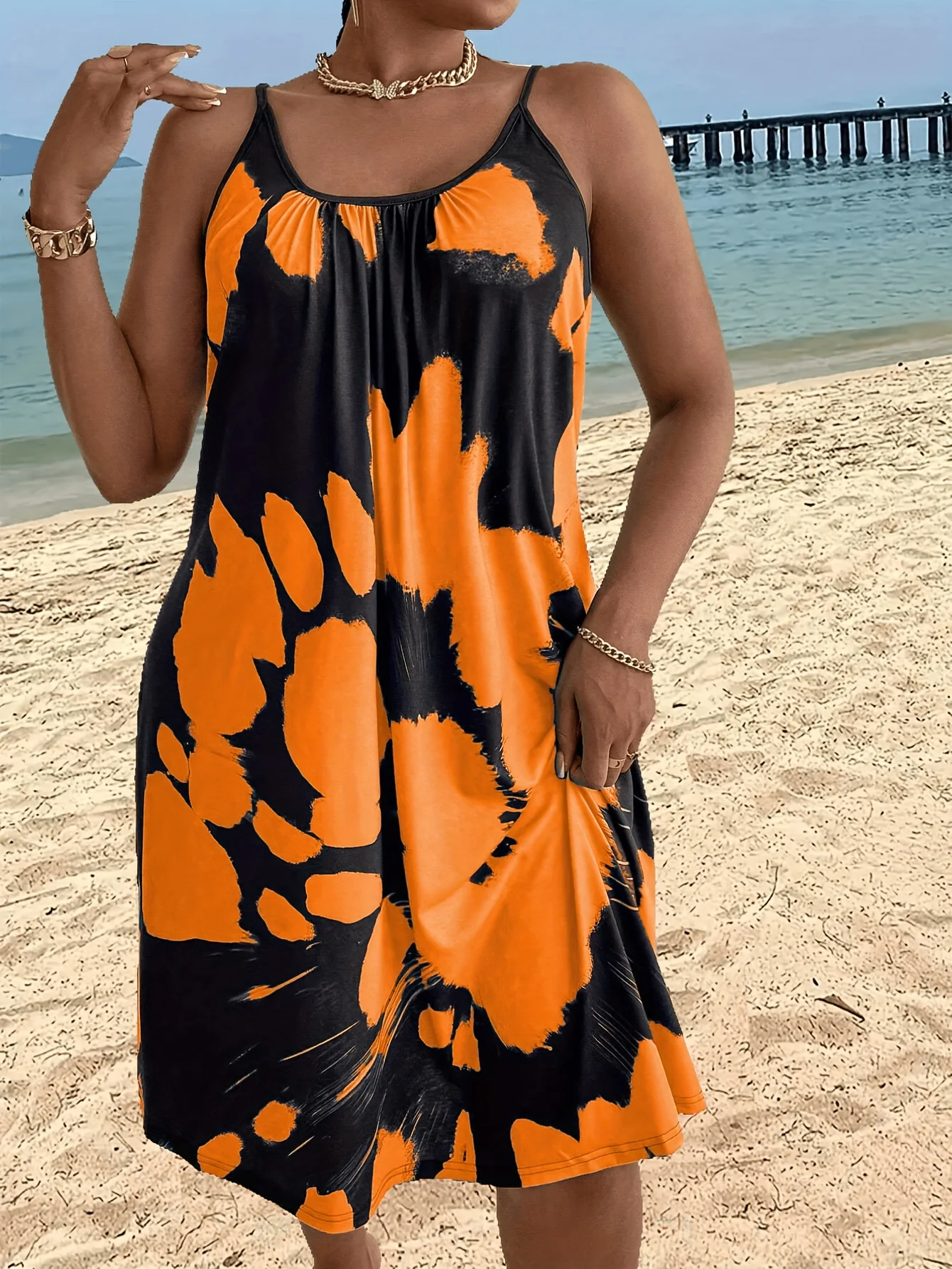 Elegant Tie-Dye Vacation Beachwear Maxi Dress, Summer Boho Style Long Sleeve Wrap Dress, Comfortable Loose Fit Casual Wear
Elegant Tie-Dye Vacation Beachwear Maxi Dress, Summer Boho Style Long Sleeve Wrap Dress, Comfortable Loose Fit Casual Wear