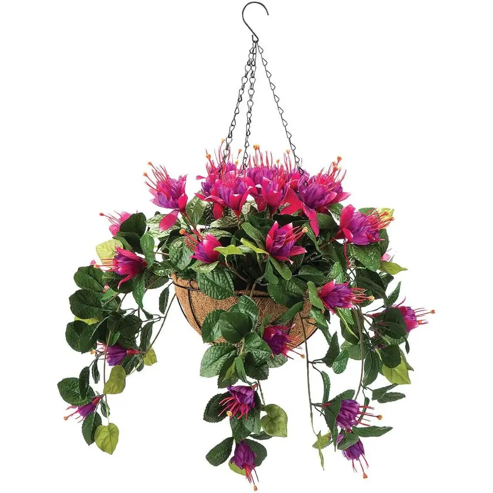 Versatile Hanging Basket with Polyester/Plastic Flowers for Indoor or Outdoor Use
Versatile Hanging Basket with Polyester/Plastic Flowers for Indoor or Outdoor Use