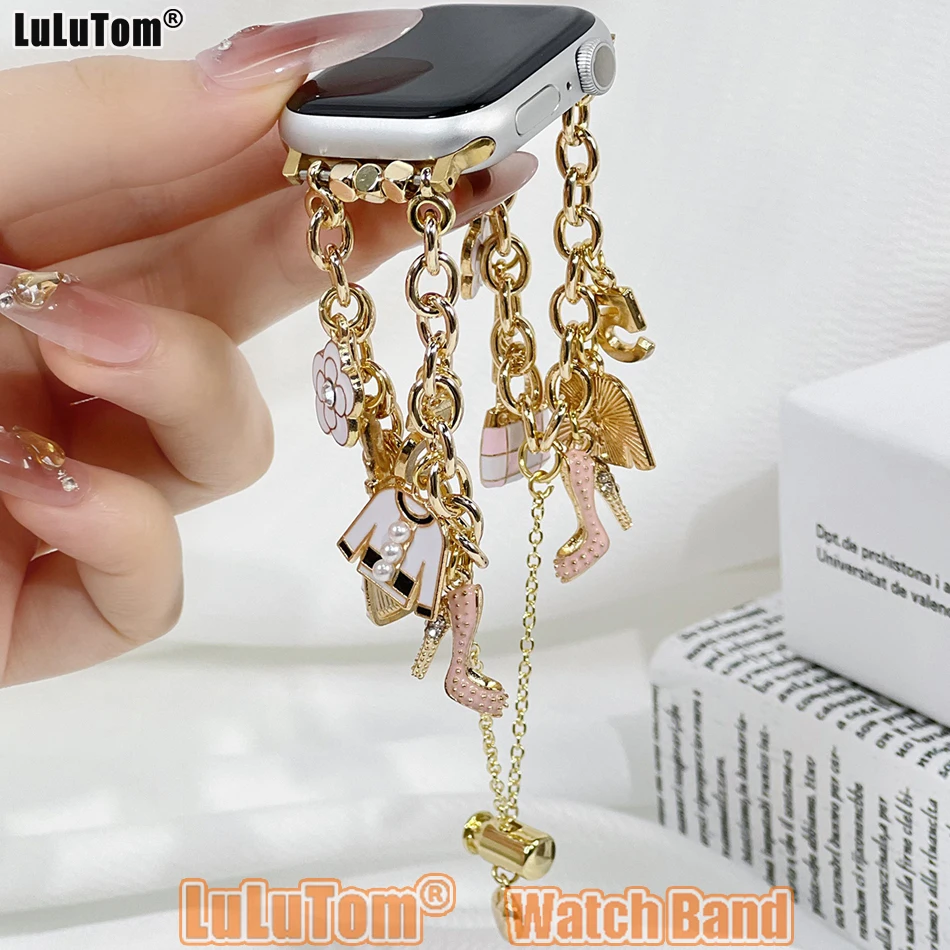 Модный ювелирный ремешок «сделай сам» для Apple Watch Band 38 40 41 42 44 45 46 49 мм iWatch Series 10 9 8 7 6 5 4 SE Ultra 2 Женские браслеты
Модный ювелирный ремешок «сделай сам» для Apple Watch Band 38 40 41 42 44 45 46 49 мм iWatch Series 10 9 8 7 6 5 4 SE Ultra 2 Женские браслеты