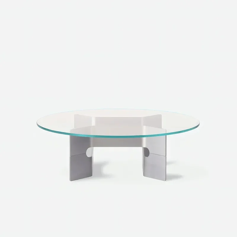 Modern style aluminum seat tempered glass countertop household model room coffee table coffee table
Modern style aluminum seat tempered glass countertop household model room coffee table coffee table