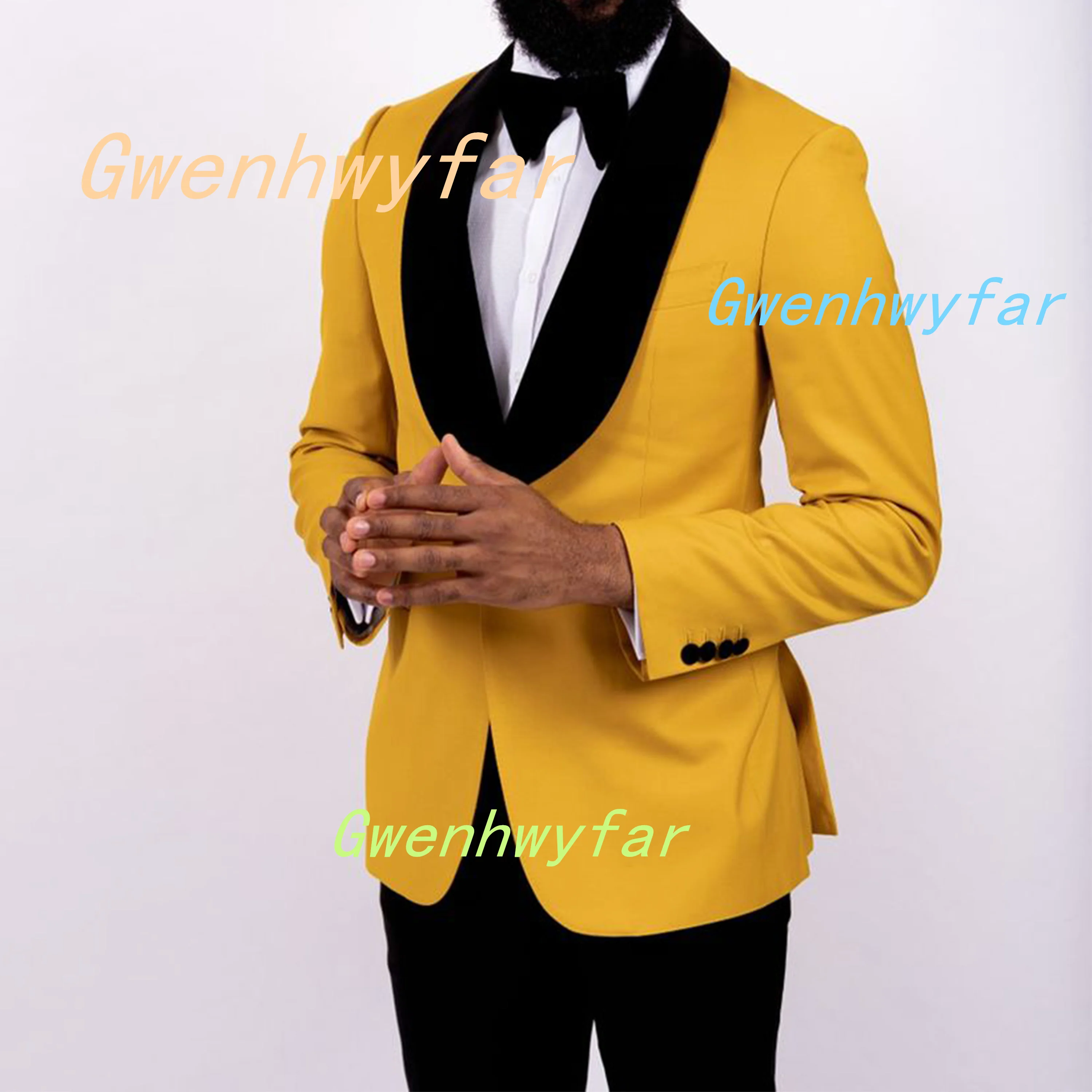 Gwenhwyfar желтый черный костюм для мужчин, свадебный костюм для жениха, высококачественный пиджак, брюки, комплект из 2 предметов, вечерняя мода, атласный лацкан
Gwenhwyfar желтый черный костюм для мужчин, свадебный костюм для жениха, высококачественный пиджак, брюки, комплект из 2 предметов, вечерняя мода, атласный лацкан