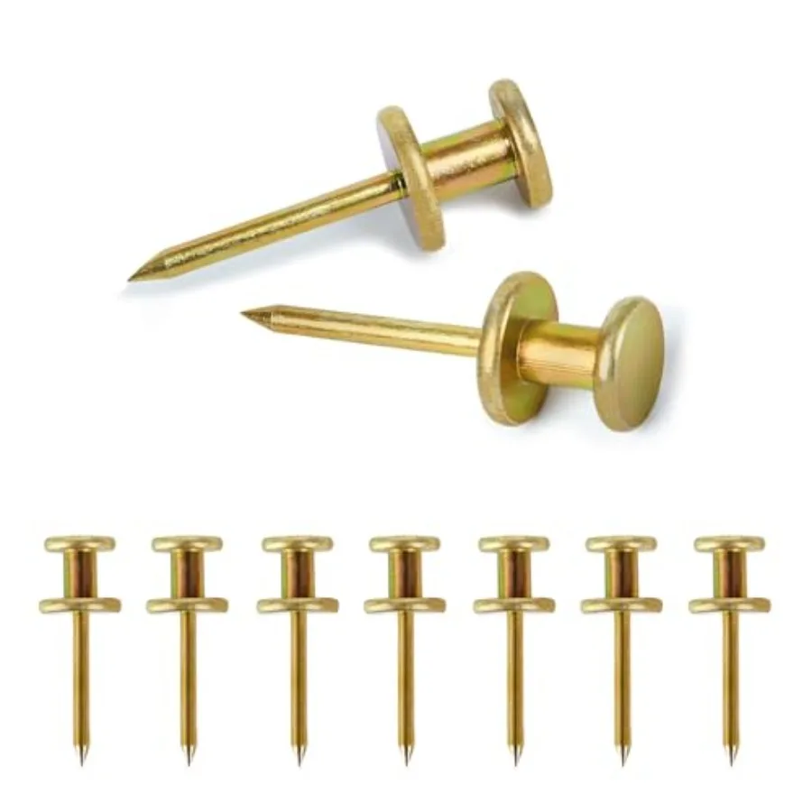 Double Headed Picture Hangers 20lbs-50pcs,Picture Hanging Nails, Thumb Tacks, Picture Nails, Wall Nails for Hanging, Profession
Double Headed Picture Hangers 20lbs-50pcs,Picture Hanging Nails, Thumb Tacks, Picture Nails, Wall Nails for Hanging, Profession