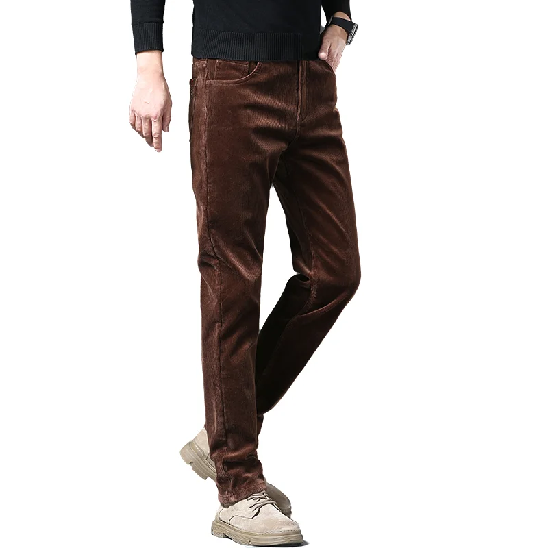 Мужские модные брюки с легким прямым кроем, осенне-зимние, с опциональной флисовой подкладкой, эластичные — винтажные брюки из вельвета, зауженный крой
Мужские модные брюки с легким прямым кроем, осенне-зимние, с опциональной флисовой подкладкой, эластичные — винтажные брюки из вельвета, зауженный крой