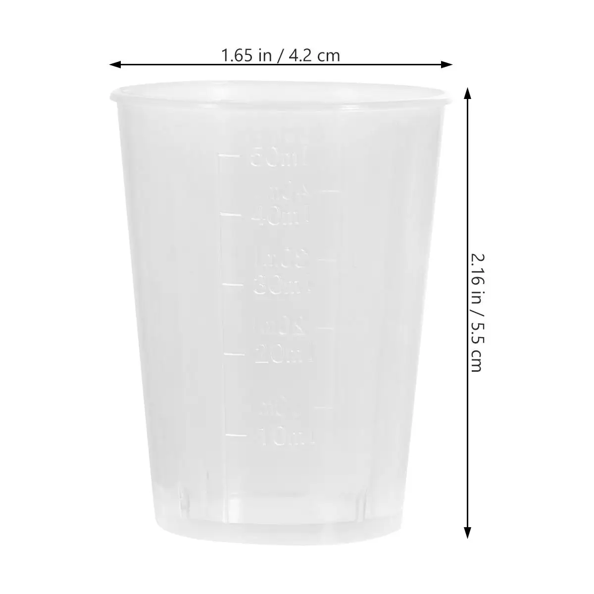 50 Pcs 50ml Measuring Cup Clear Plastic Sample Collection Scale Cups for Kitchen Bar Laboratory Use Graduated Transparent
50 Pcs 50ml Measuring Cup Clear Plastic Sample Collection Scale Cups for Kitchen Bar Laboratory Use Graduated Transparent