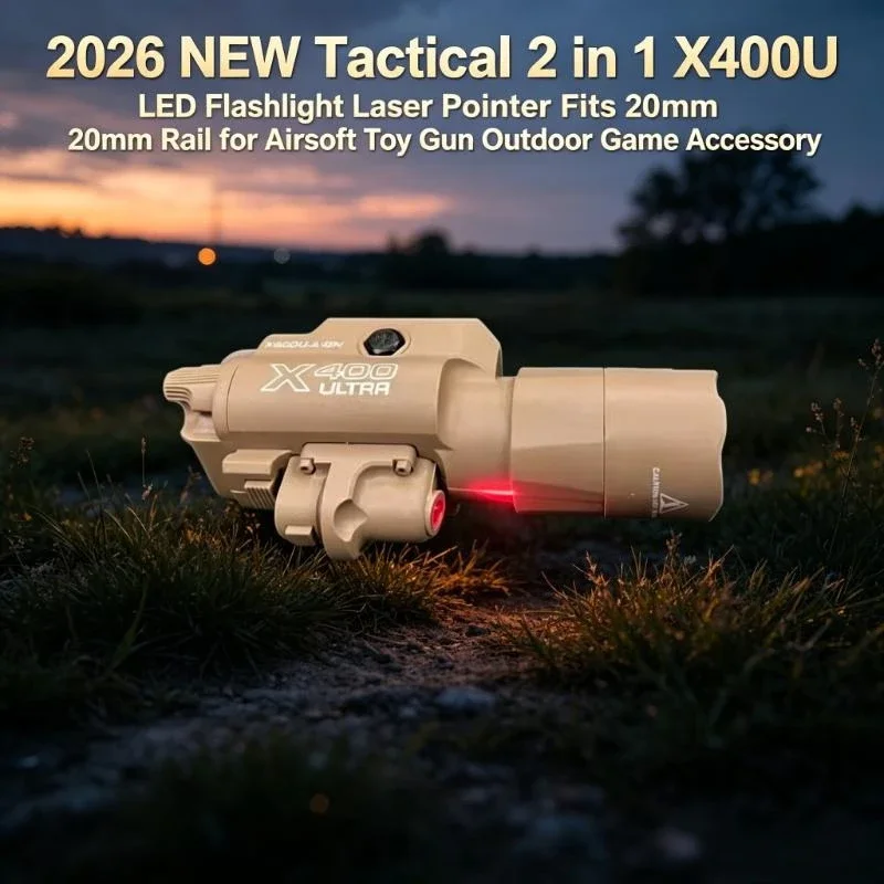 2026 NEW Tactical X400S Upgrade Picatinny Laser Sight LED Flashlight Fits 20mm Standard Rail Airsoft Toy Training Gear
2026 NEW Tactical X400S Upgrade Picatinny Laser Sight LED Flashlight Fits 20mm Standard Rail Airsoft Toy Training Gear