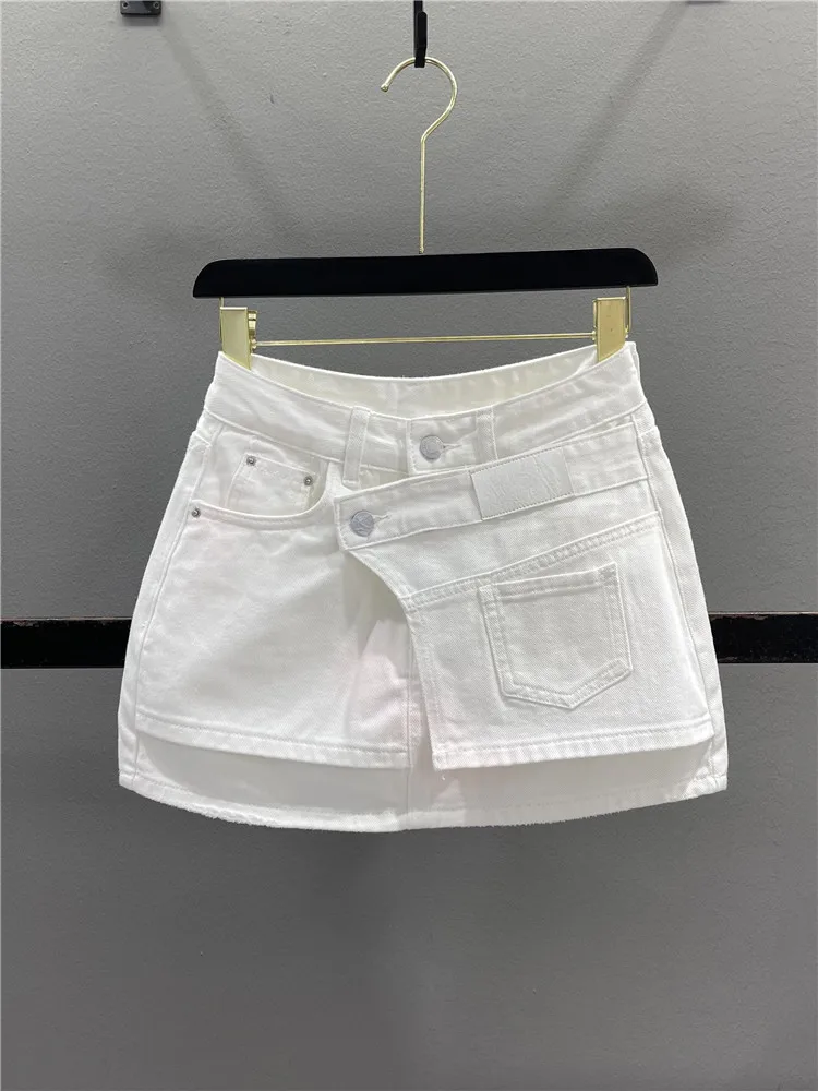 Summer New Design A-Line Skirt Women's Denim Asymmetrical Slimming Sexy High Waist Zipper Pocket Casual Cotton Blend
Summer New Design A-Line Skirt Women's Denim Asymmetrical Slimming Sexy High Waist Zipper Pocket Casual Cotton Blend